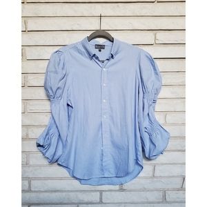 Greyson Button Down Drawstring Puff Sleeve